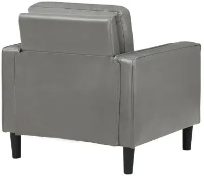 Ruth - Upholstered Track Arm Faux Leather Accent Chair