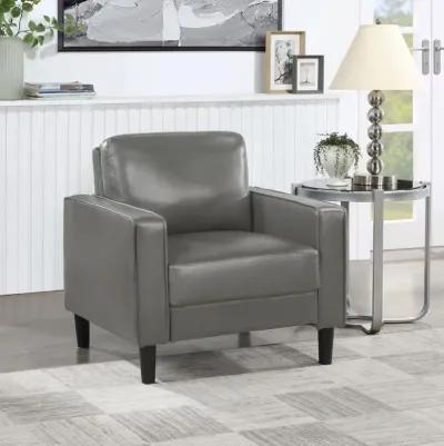 Ruth - Upholstered Track Arm Faux Leather Accent Chair