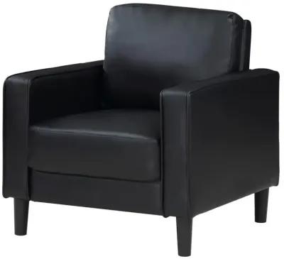 Ruth - Upholstered Track Arm Faux Leather Accent Chair