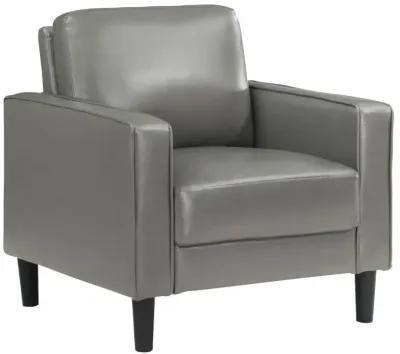 Ruth - Upholstered Track Arm Faux Leather Accent Chair