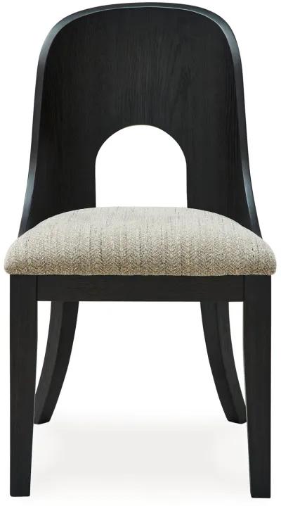 Rowanbeck - Gray / Black - Dining Upholstered Side Chair (Set of 2)