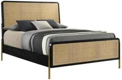 Arini - Bed With Woven Rattan Headboard