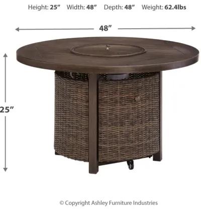 Paradise - Medium Brown - Round Fire Pit Table