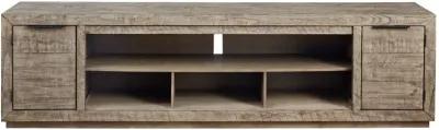 Krystanza - Weathered Gray - Xl TV Stand W/Fireplace Option