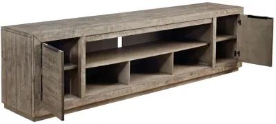 Krystanza - Weathered Gray - Xl TV Stand W/Fireplace Option