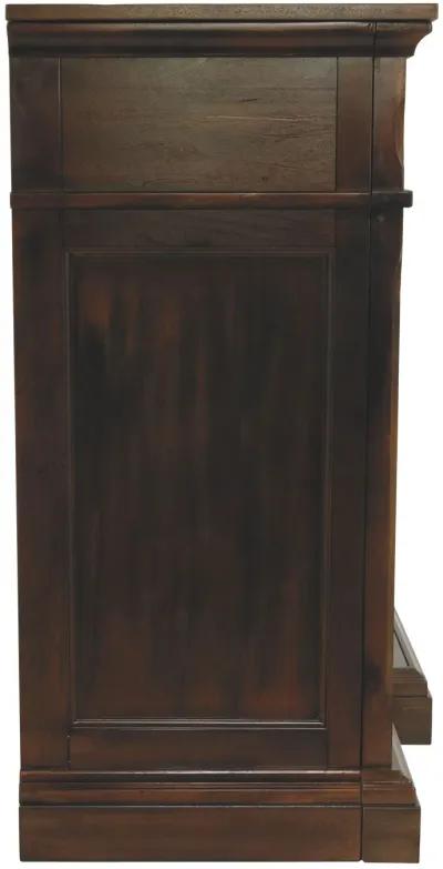 Roddinton - Dark Brown - Xl TV Stand W/Fireplace Option