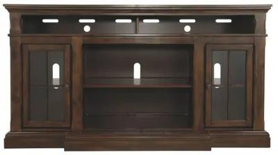 Roddinton - Dark Brown - Xl TV Stand W/Fireplace Option