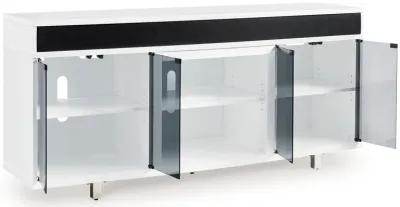 Gardoni - White / Black - Xl TV Stand With Fireplace Option