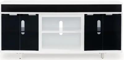 Gardoni - White / Black - Xl TV Stand With Fireplace Option