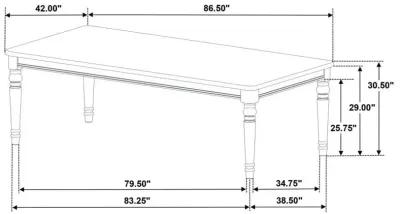 Willowbrook - 9 Piece Rectangular Dining Table Set - Chestnut