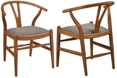 Dinah - Wood Wishbone Dining Side Chair (Set of 2) - Walnut