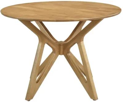 Elowen - Round Solid Wood Dining Table - Light Walnut