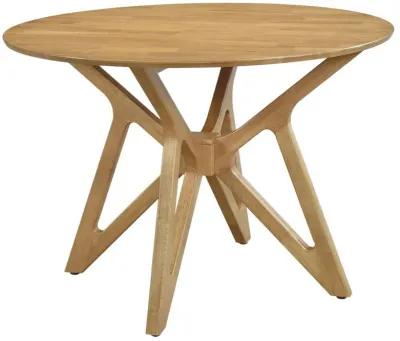 Elowen - Round Solid Wood Dining Table - Light Walnut