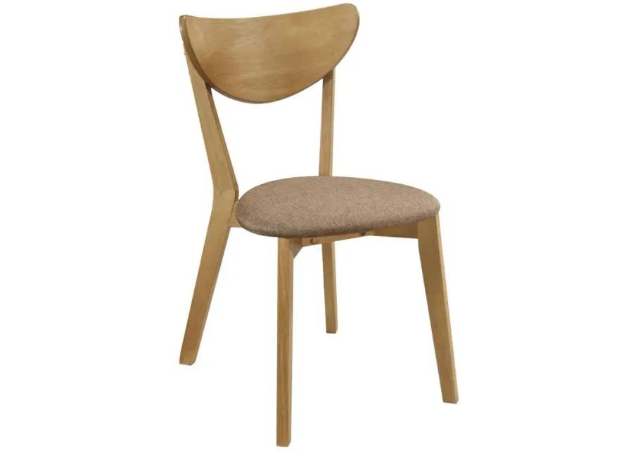 Elowen - Dining Side Chair (Set of 2) - Light Walnut And Brown