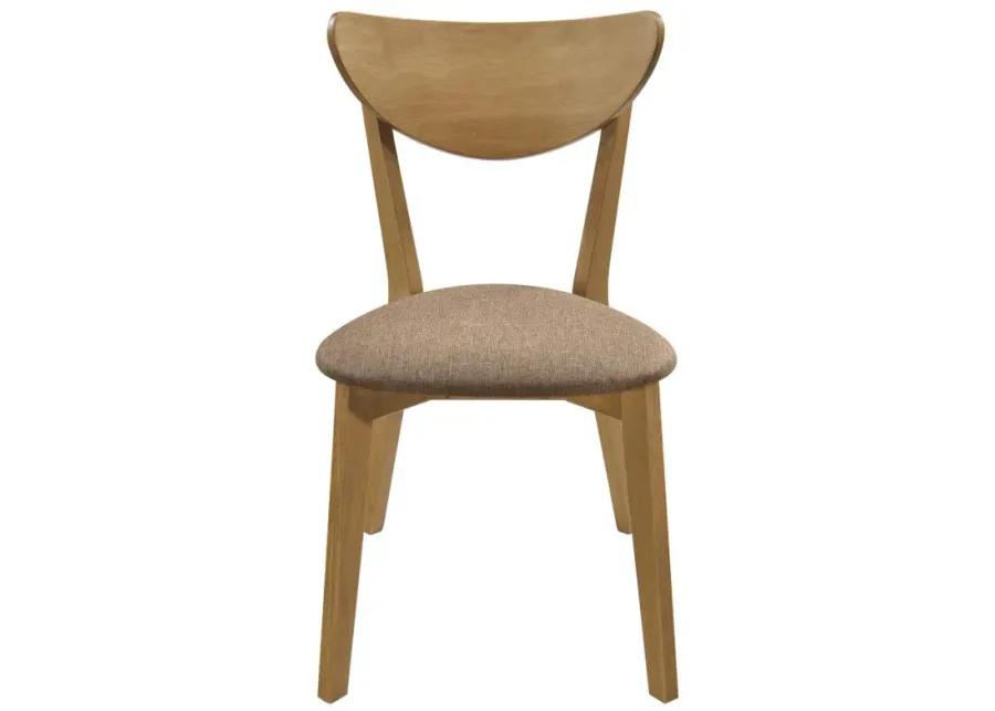 Elowen - Dining Side Chair (Set of 2) - Light Walnut And Brown