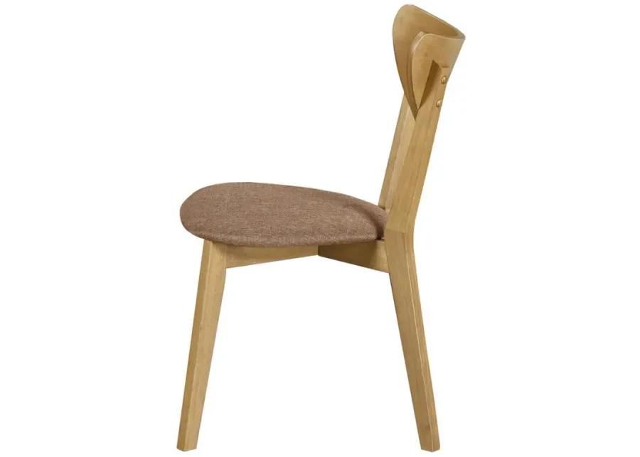 Elowen - Dining Side Chair (Set of 2) - Light Walnut And Brown