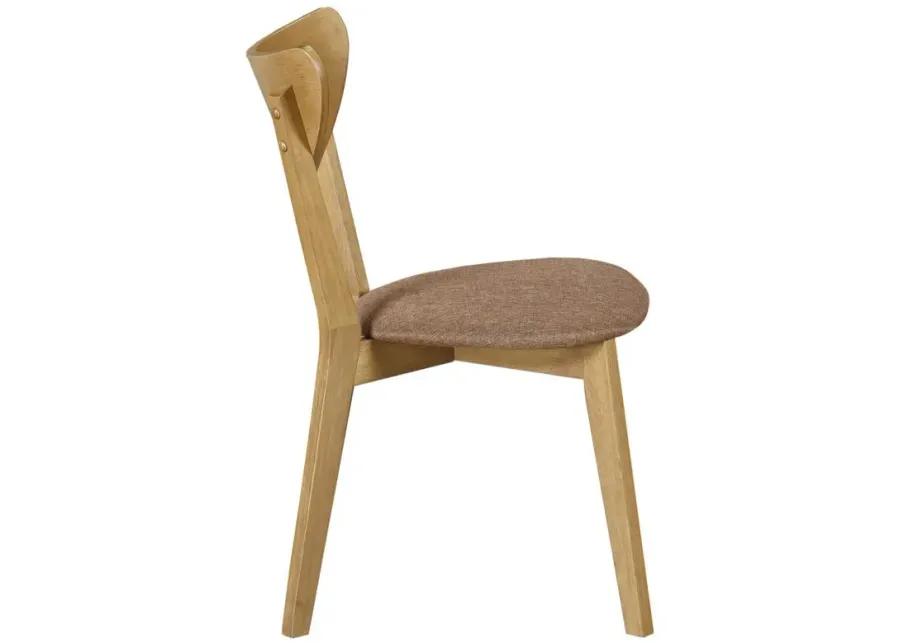 Elowen - Dining Side Chair (Set of 2) - Light Walnut And Brown