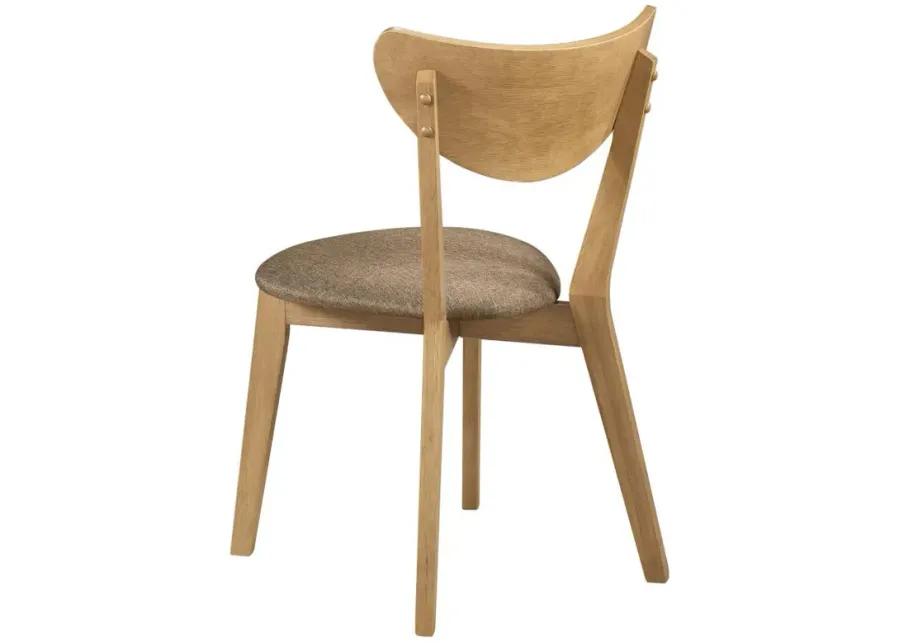 Elowen - Dining Side Chair (Set of 2) - Light Walnut And Brown