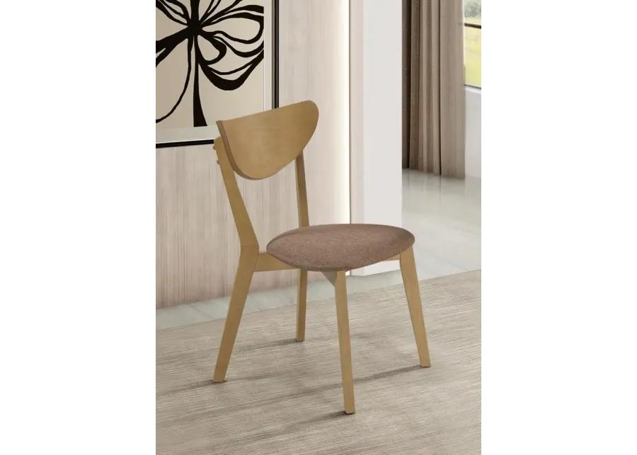 Elowen - Dining Side Chair (Set of 2) - Light Walnut And Brown