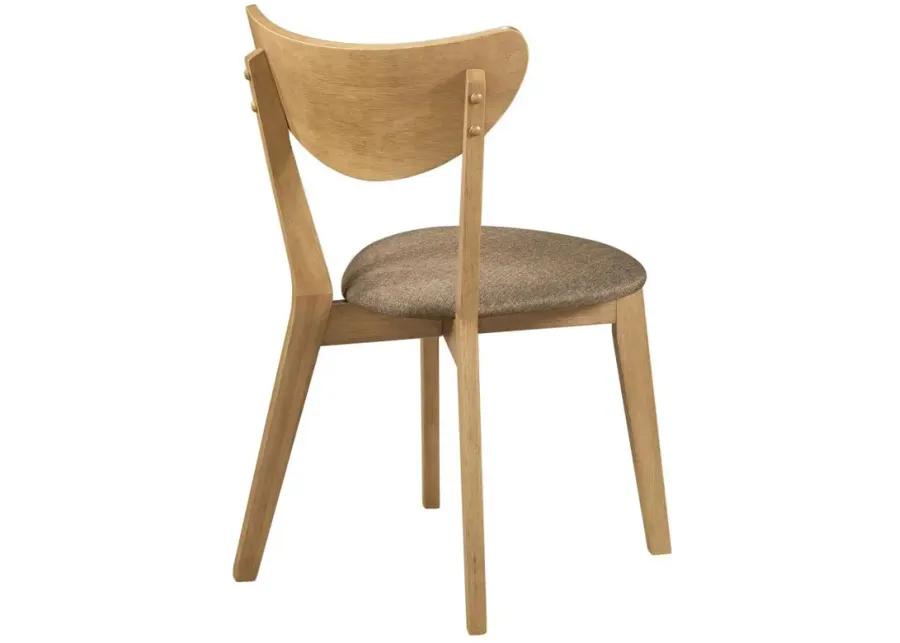 Elowen - Dining Side Chair (Set of 2) - Light Walnut And Brown