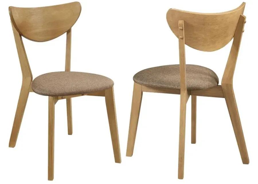 Elowen - Dining Side Chair (Set of 2) - Light Walnut And Brown