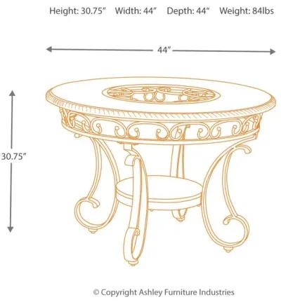 Glambrey - Brown - Round Dining Room Table