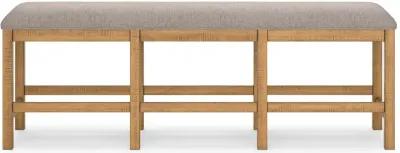 Havonplane - Brown - XL Counter Height Upholstered Dining Bench