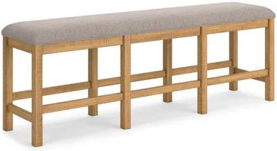 Havonplane - Brown - XL Counter Height Upholstered Dining Bench