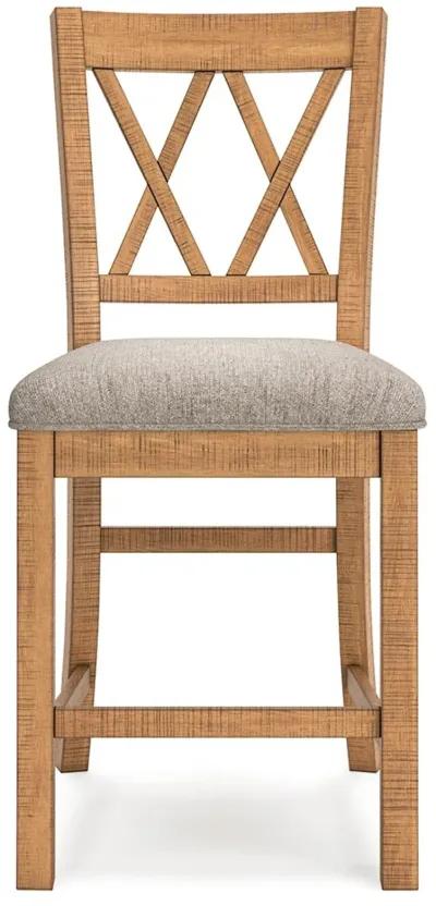 Havonplane - Brown - Upholstered Barstool (Set of 2)