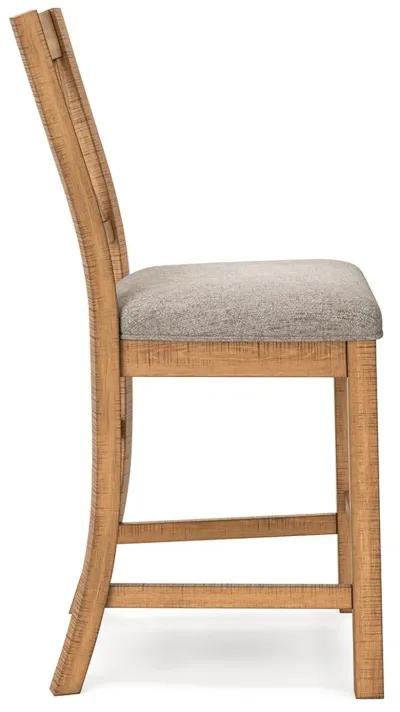 Havonplane - Brown - Upholstered Barstool (Set of 2)