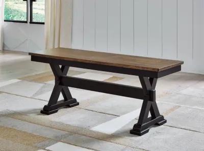 Wildenauer - Brown / Black - Large Dining Room Bench