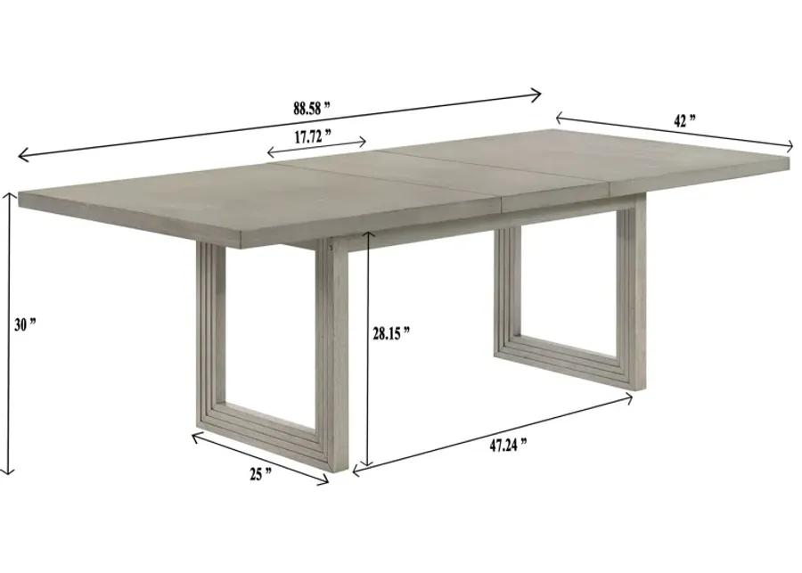 Torrie - Dining Table (1x18 Leaf) - Gray