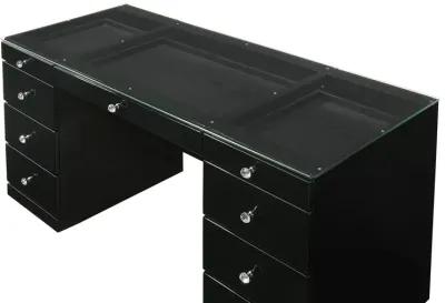 Avery - Vanity Desk With Glass Top