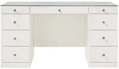 Avery - Vanity Desk With Glass Top