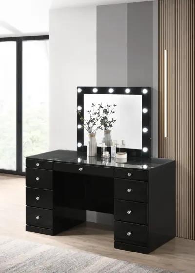 Avery - Vanity Desk With Glass Top