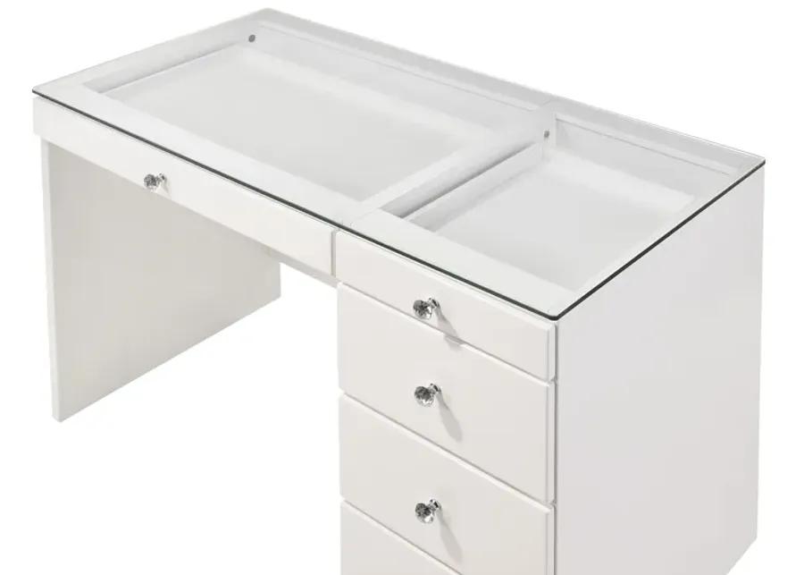 Morgan - Vanity Desk With Glass Top