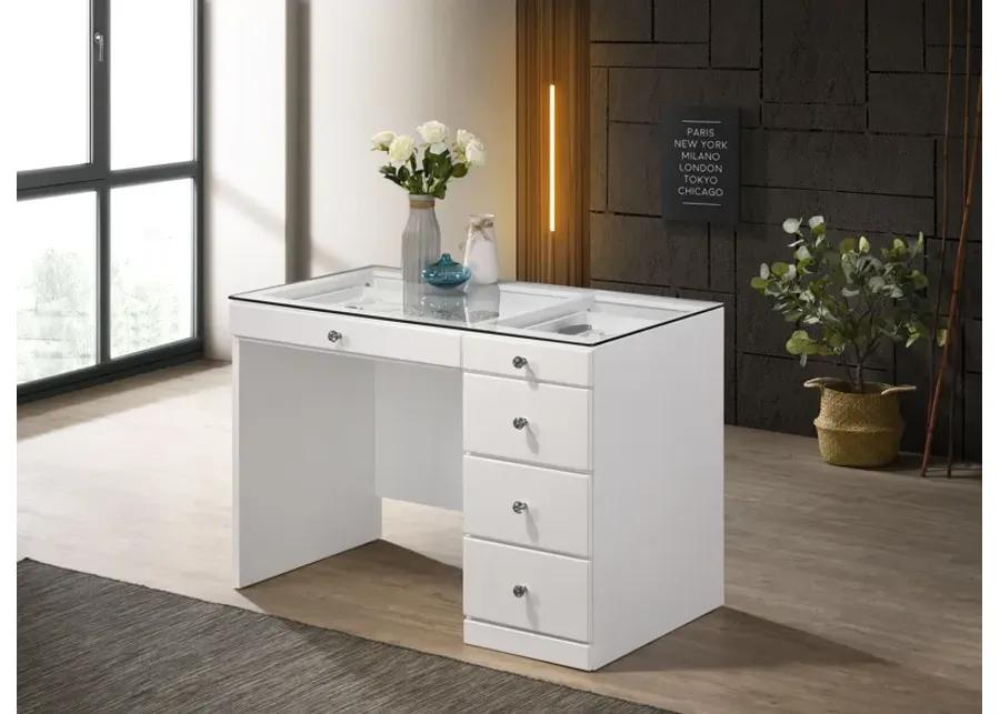 Morgan - Vanity Desk With Glass Top