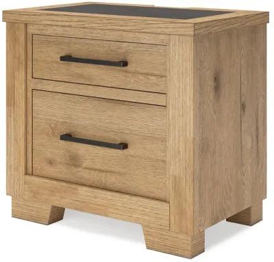 Galliden - Light Brown - Two Drawer Night Stand