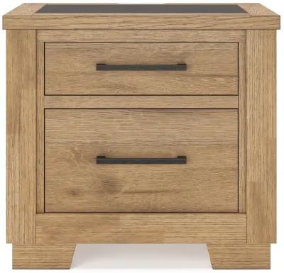 Galliden - Light Brown - Two Drawer Night Stand