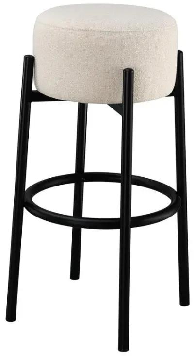 Leonard - Upholstered Backless Round Stools (Set of 2)