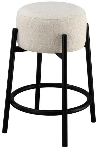 Leonard - Upholstered Backless Round Stools (Set of 2)