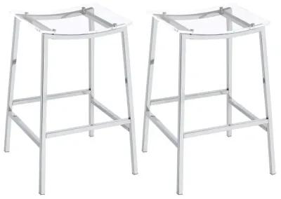 Jovani - Acrylic Backless Bar Stools (Set of 2)