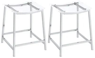 Jovani - Acrylic Backless Bar Stools (Set of 2)