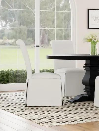 Shawna - Upholstered Skirted Dining Chair (Set of 2) - White