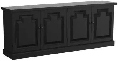 Florence - 4 Door Dining Sideboard Buffet - Distressed Black