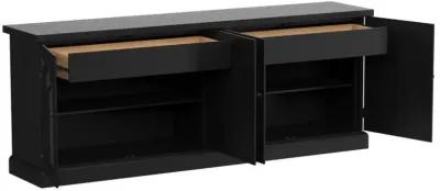 Florence - 4 Door Dining Sideboard Buffet - Distressed Black