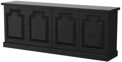 Florence - 4 Door Dining Sideboard Buffet - Distressed Black