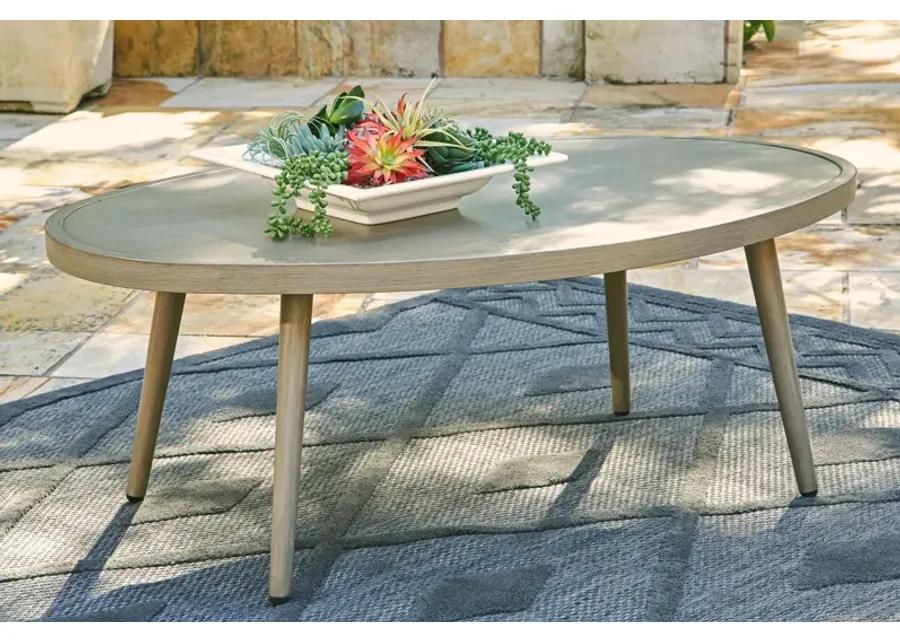 Swiss Valley - Beige - Outdoor Coffee Table With 2 End Tables