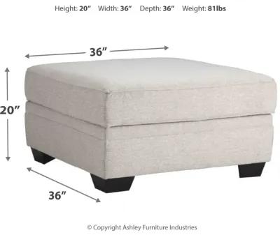 Dellara - Chalk - Ottoman With Storage