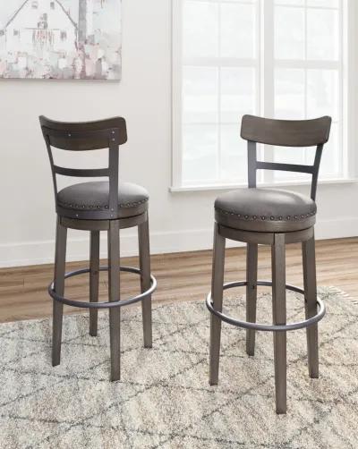 Caitbrook - Gray - Tall Uph Swivel Barstool